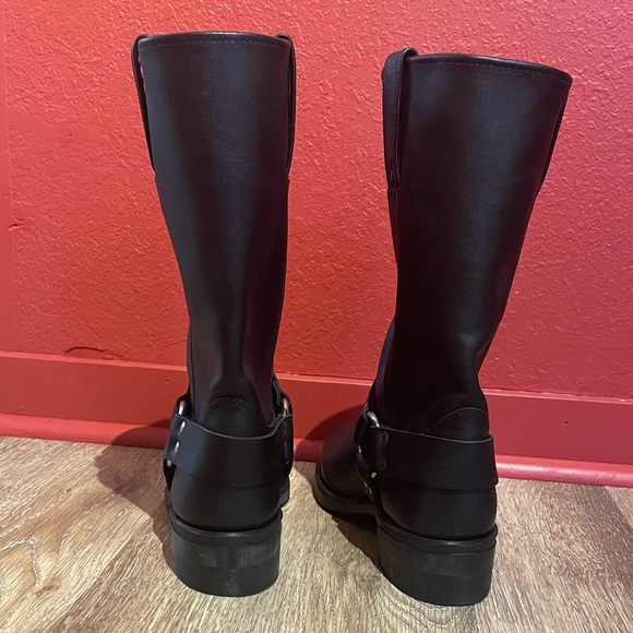 Black Leather Harness Boots - Picture 2 of 8